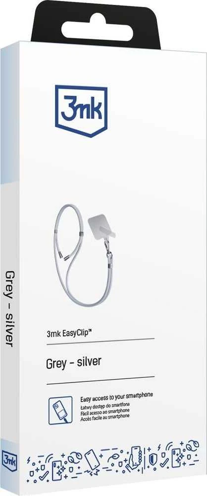 3MK EasyClip Pilkas (sidabrinis) virvelė telefonui