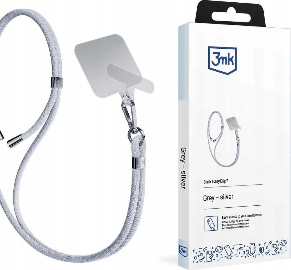 3MK EasyClip Pilkas (sidabrinis) virvelė telefonui