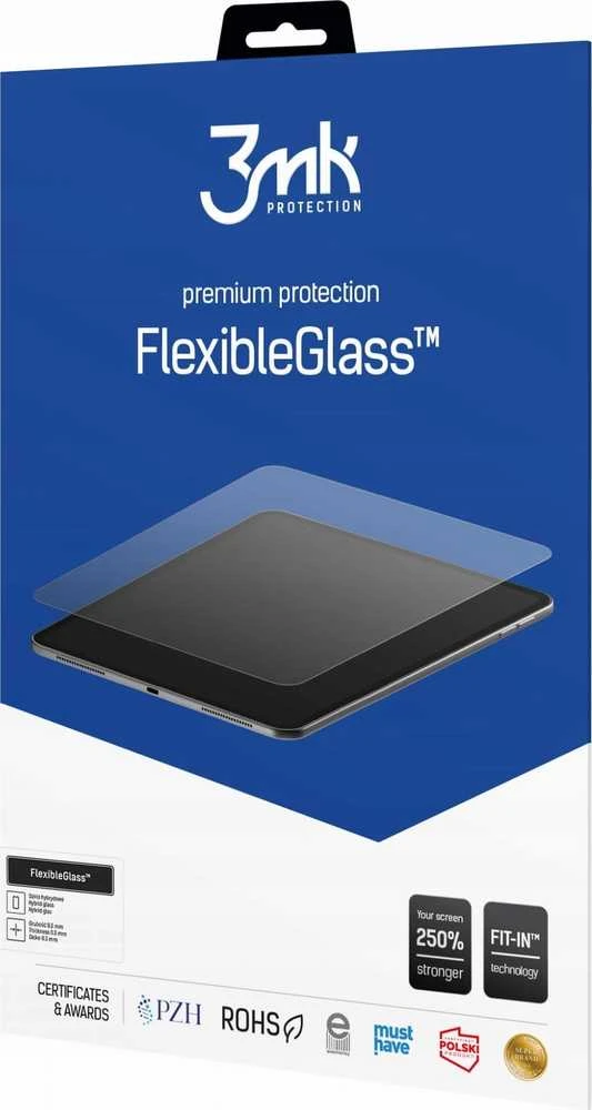 Hibridinis stiklas Samsung Galaxy TAB S9+ FE 12.4 3mk lankstus stiklas, hibridinė plėvelė skaidri