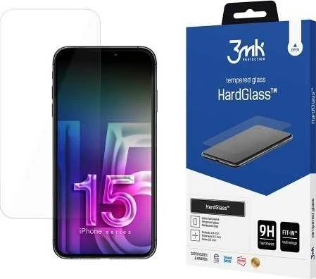 LCD apsauginis stikliukas 3mk Hard Glass Apple iPhone 15 Plus