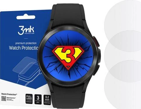 LCD apsauginis stikliukas 3MK Flexible Glass Samsung 4 Classic 46mm 3vnt
