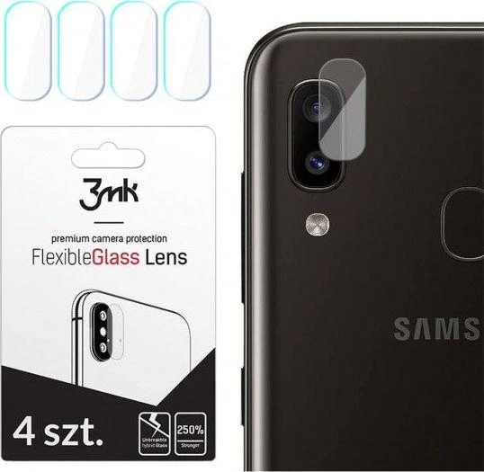 3MK objektyvo apsauga „Samsung A202 A20e Hybrid“ stiklo skirtukai kamerai, 4 dalys