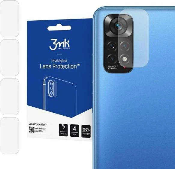 3MK objektyvo apsauga Xiaomi Redmi Note 11 4G kameros objektyvo apsauga 4 vnt.