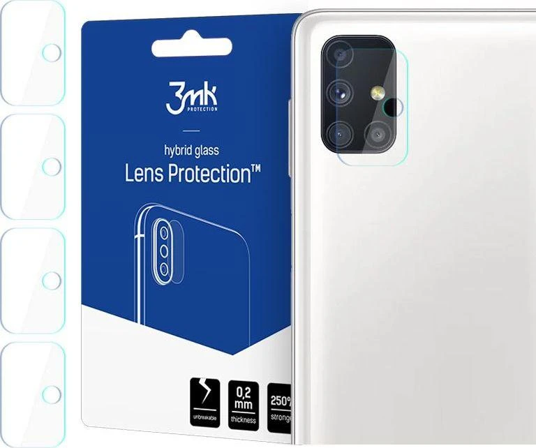 HYBRID GLASS 3MK FLEXIBLE GLASS LENS SAMSUNG GALAXY M51 FOR CAMERA 4 PCS.