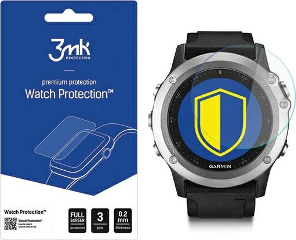 „3MK FlexibleGlass“ laikrodis „Garmin Fenix 3 Hybrid Glass“.