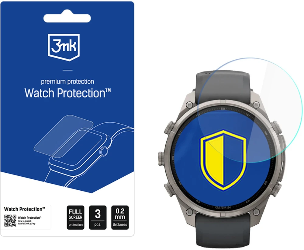 Szkło hybrydowe 3MK FlexibleGlass Watch do Garmin Fenix 9 Pro 47mm