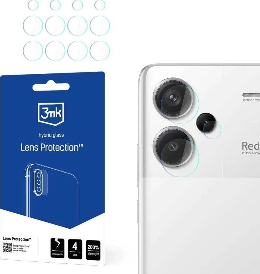 3MK „Redmi Note 13 Pro“ objektyvo apsauga + kameros objektyvo apsauga (4 vnt.)