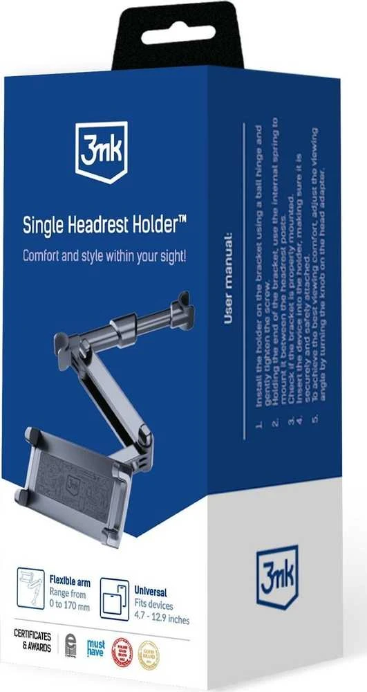 3MK Single Headrest Holder tablet holder
