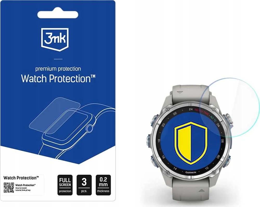 Garmin Descent Mk3 / Mk3i (43 mm) – 3mk laikrodžio apsauga, lankstus stiklas