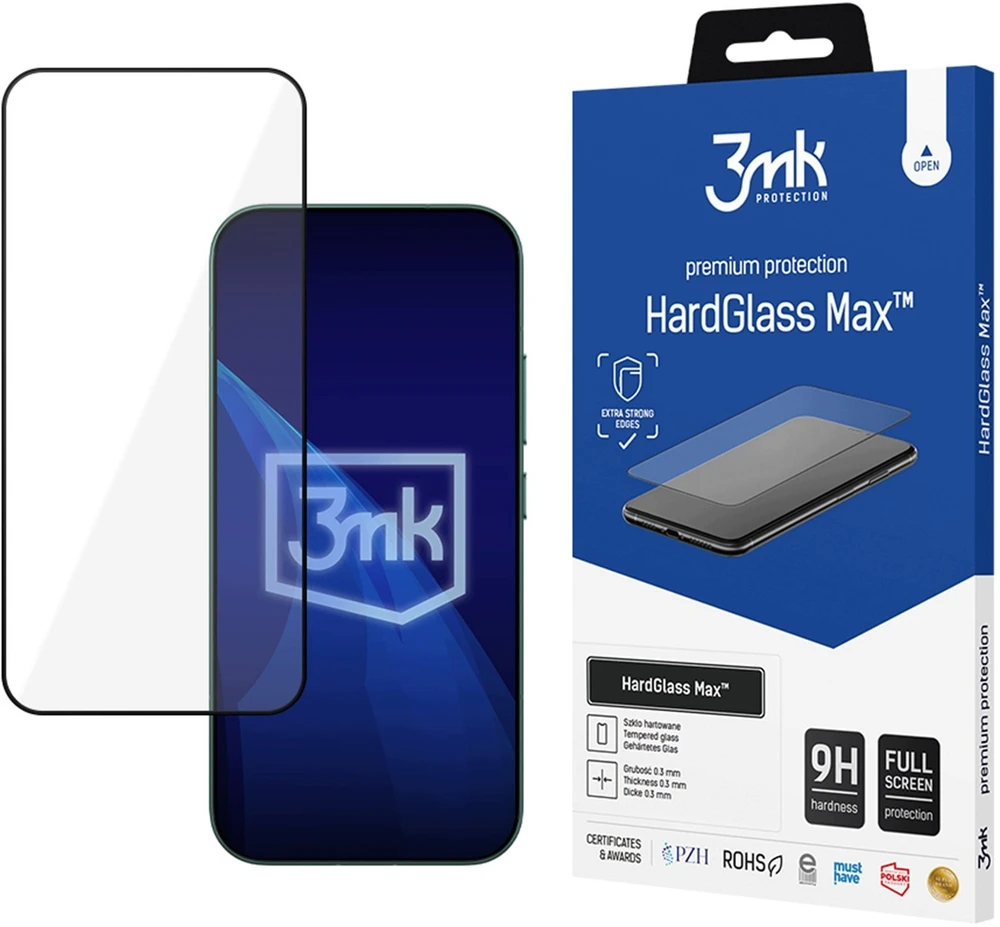 3mk HardGlass Max Juodas grūdintas stiklas, skirtas „Xiaomi 17/17 Pro”