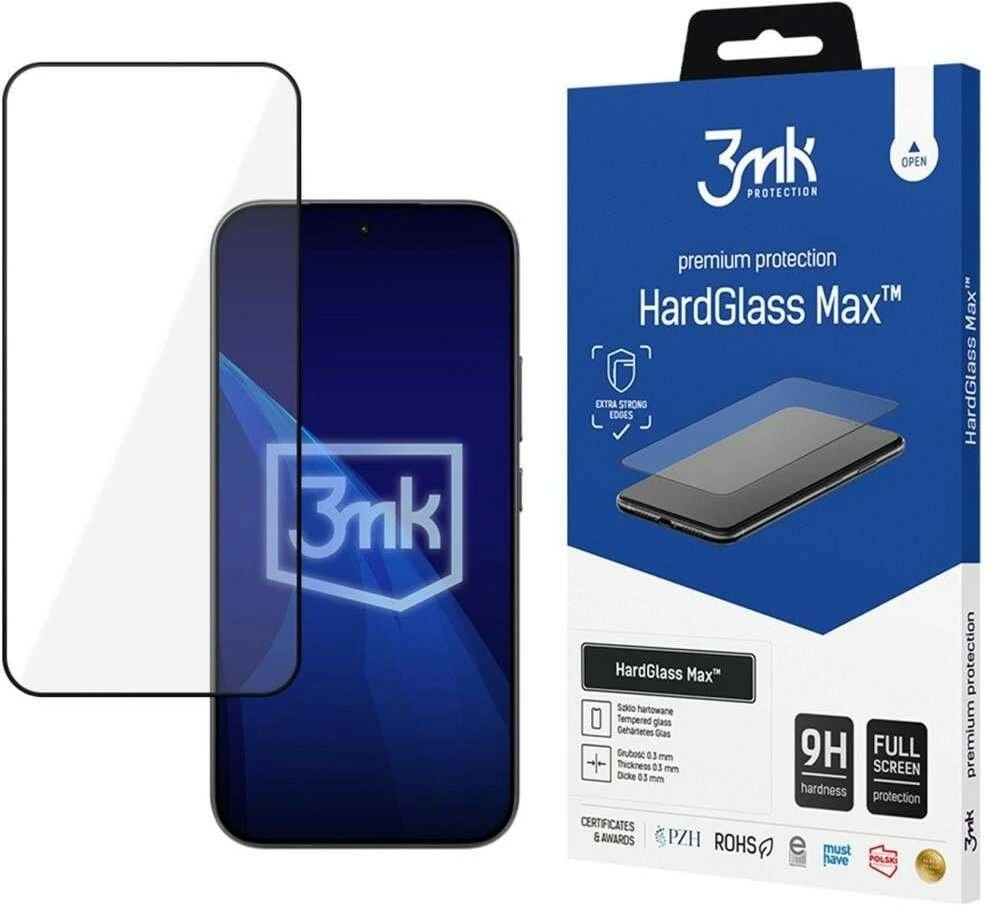 Tempered glass 3mk HardGlass Max Juodas for Xiaomi 17T