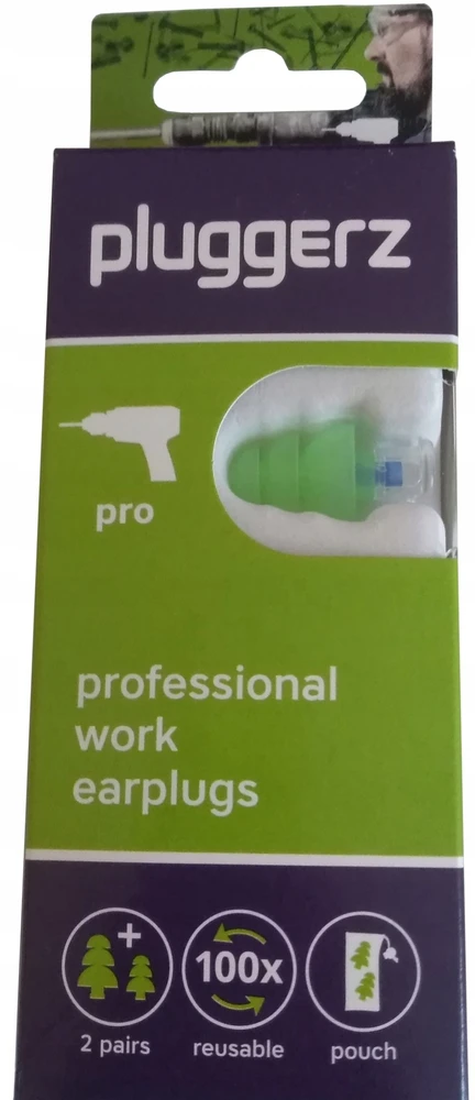 3M Pluggerz Pro ausų kištukai, žali, 4 vnt., unisex
