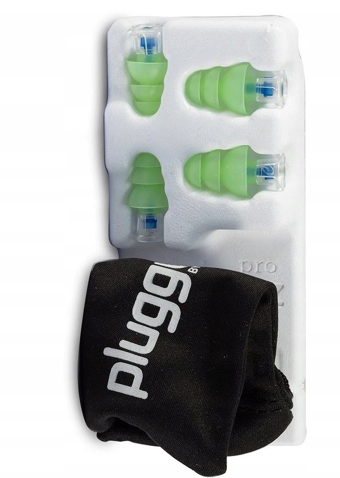 3M Pluggerz Pro ausų kištukai, žali, 4 vnt., unisex
