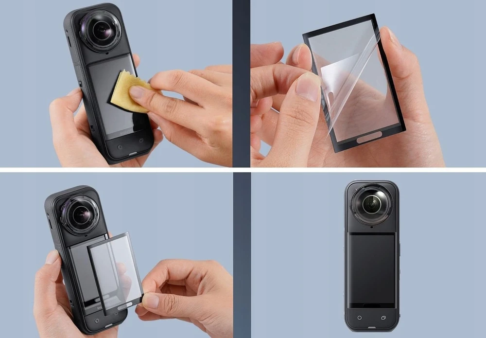 Kf 3x Grūdintas stiklas Apsauga Ekrano LCD apsauga, skirta Insta 360 Insta360 X4 X5 / KF31.184