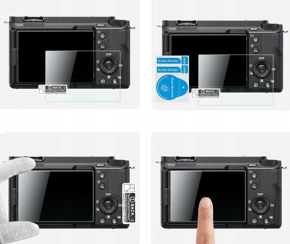 3x Rinkinys Osłona Szkło 9h K&f Na Ekran Sony Zv-e1, A7 Iv, A6700, A7cii / K&f Concept / Sku.2198