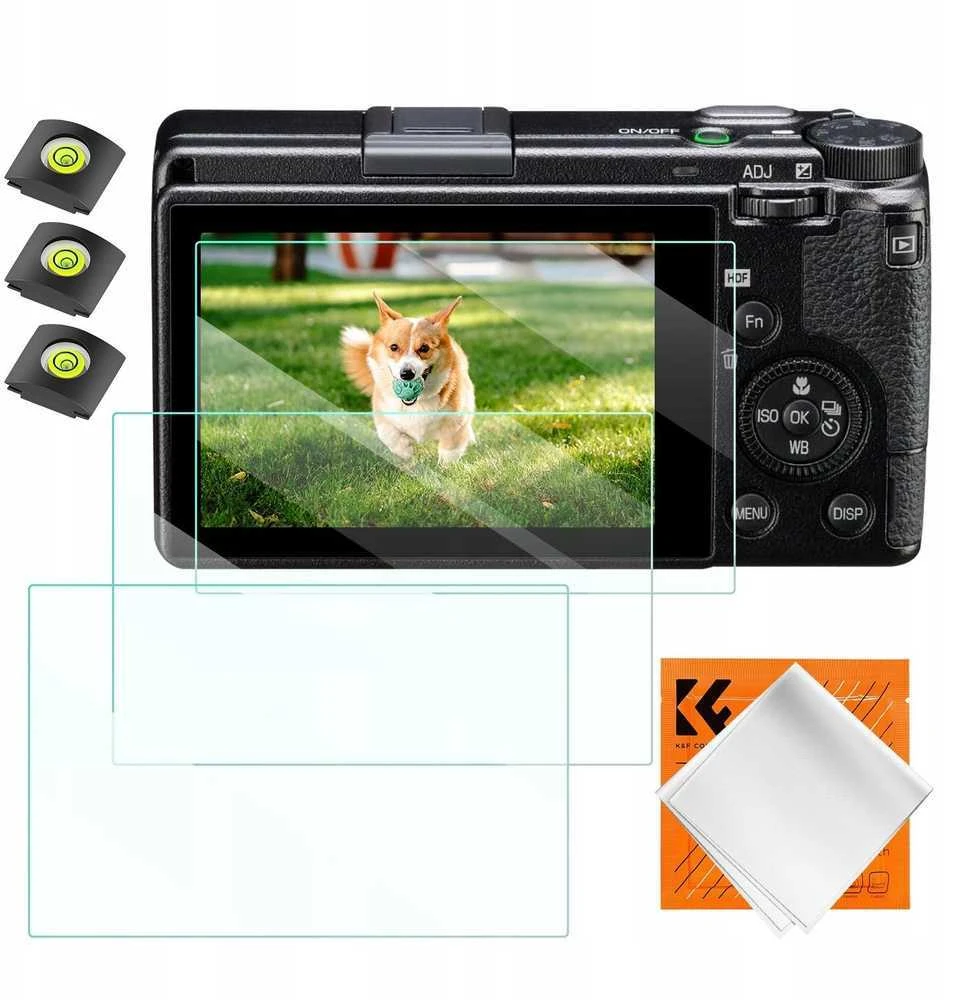 K&F 3x rinkinys 9H stiklo ekrano apsauga ir 3x apsauga nuo šaltos kojelės, skirtas Ricoh GR III / K&F Concept / Sku.2197