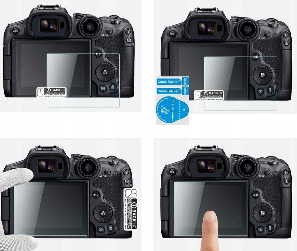 K&F 3x rinkinys 9H stiklo ekrano apsauga ir 3x apsauga nuo šaltos pėdutės, skirtas Canon EOS R6 II, R6, R7 / K&F Concept / SKU.2202