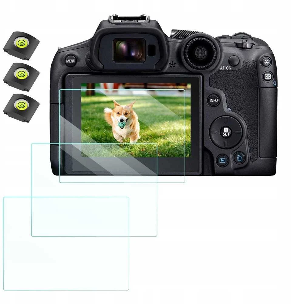 K&F 3x rinkinys 9H stiklo ekrano apsauga ir 3x apsauga nuo šaltos pėdutės, skirtas Canon EOS R6 II, R6, R7 / K&F Concept / SKU.2202
