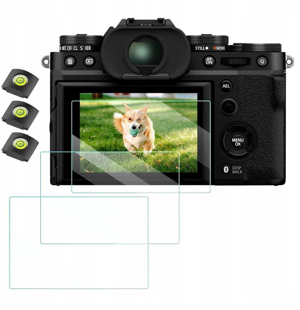 K&F 3x rinkinys 9H stiklo ekrano apsauga ir 3x apsauga nuo šaltos bato Fujifilm X-t5 / K&f Concept / Sku.2196
