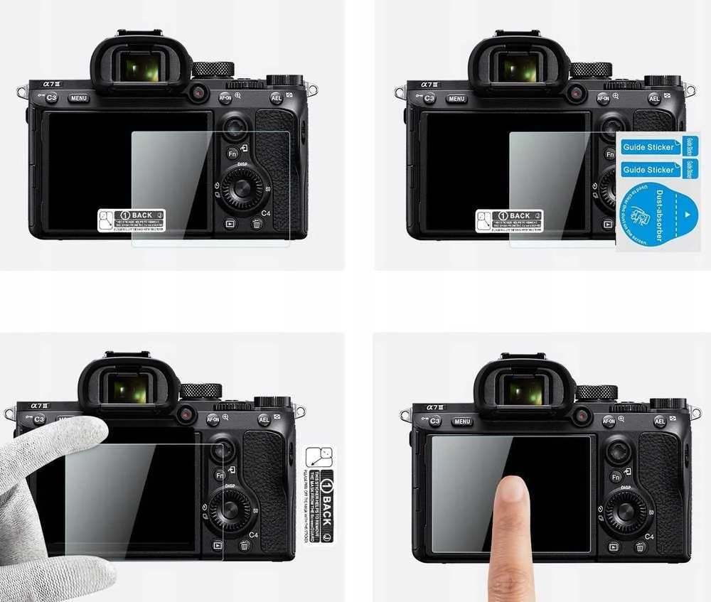 3 vnt. 9 colių stiklinių ekrano apsaugų rinkinys, skirtas „Sony A9 A7iii A7r Ii Rx1 Rx10 Rx100“ / „K&f Concept“ / Sku.2194