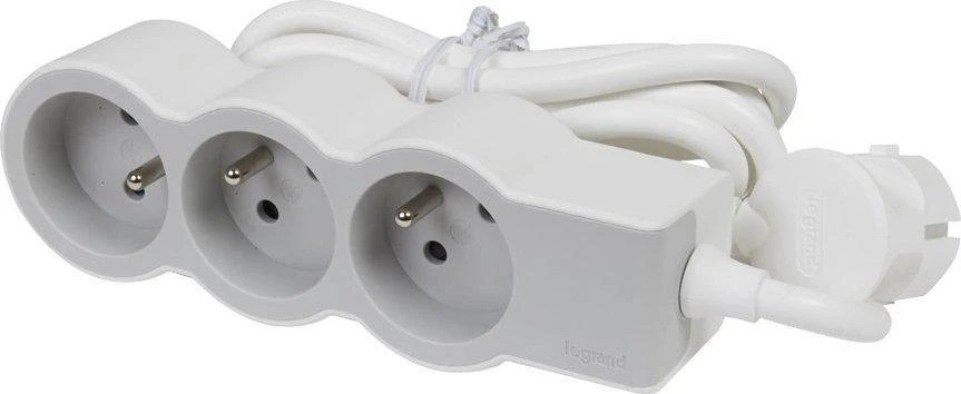 Legrand Standartinis ilgintuvas 3x2P+Z 3m balta ir-pilka