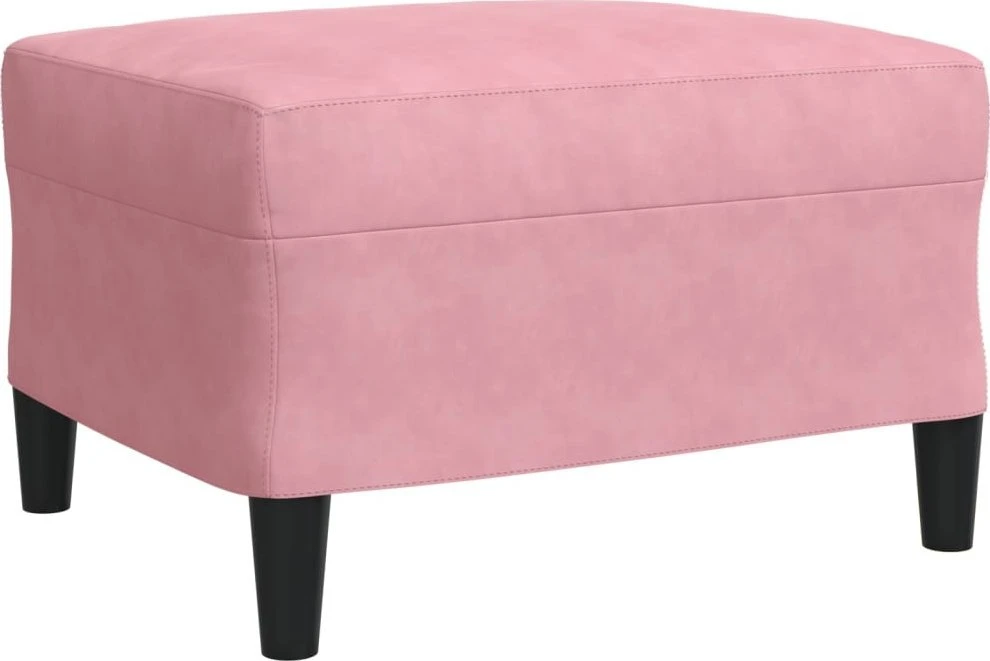 Sofa Sofos komplektas su pagalvėlėmis, 4 dalių, rožinis, aksomas