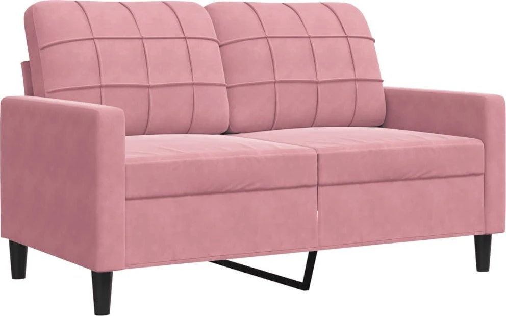 Sofa Sofos komplektas su pagalvėlėmis, 4 dalių, rožinis, aksomas
