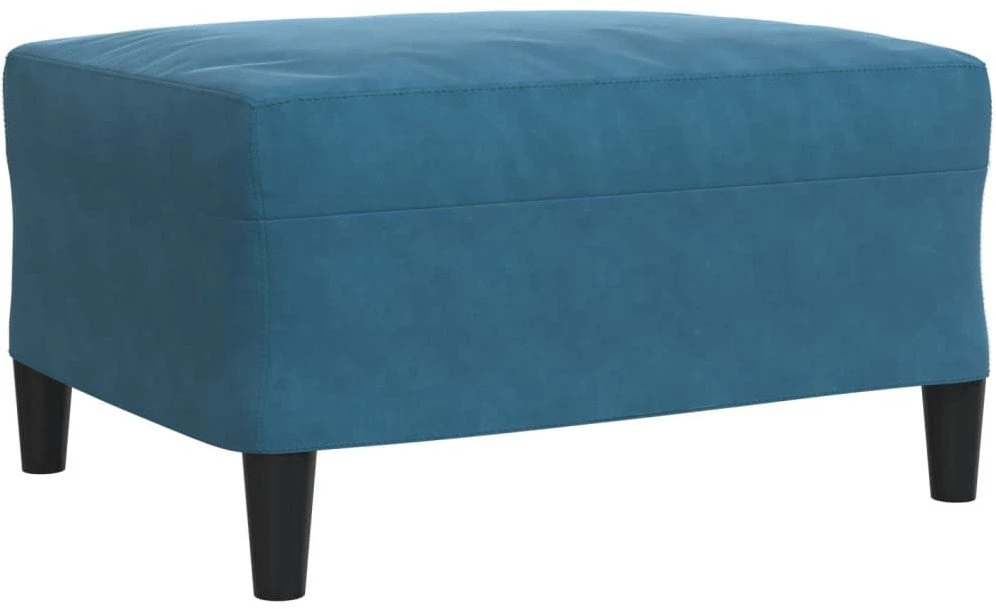 Sofa Sofos komplektas su pagalvėlėmis, 4 dalių, mėlynas, aksomas