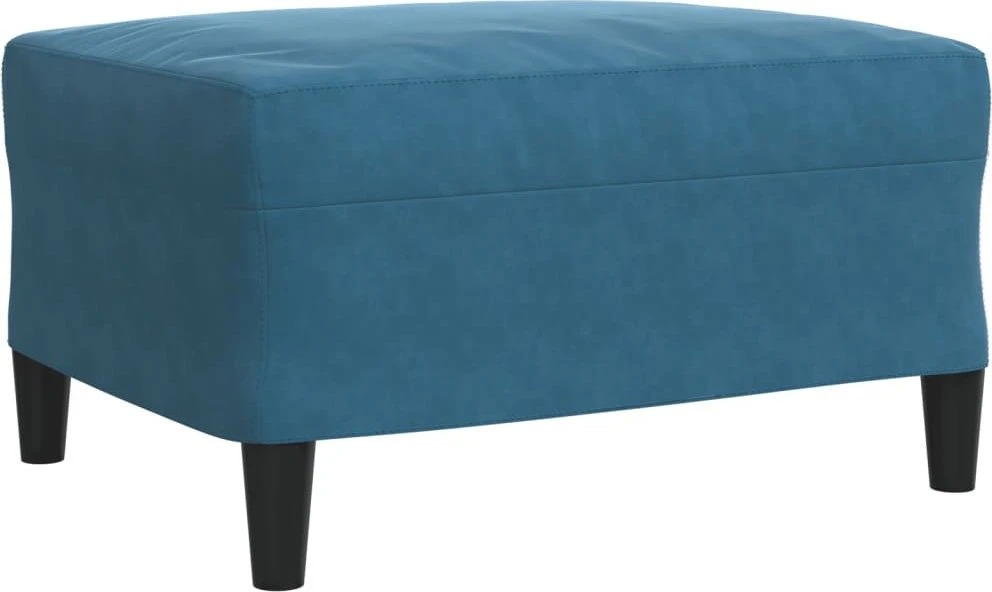 Sofa Sofos komplektas su pagalvėlėmis, 4 dalių, mėlynas, aksomas