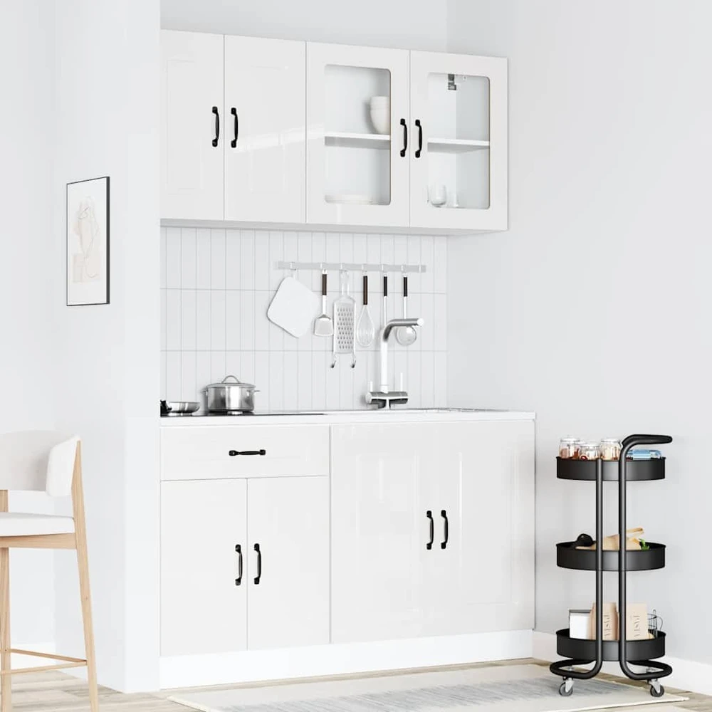 Virtuvinių spintelių komplektas, 4 dalių, Kalmar, balta