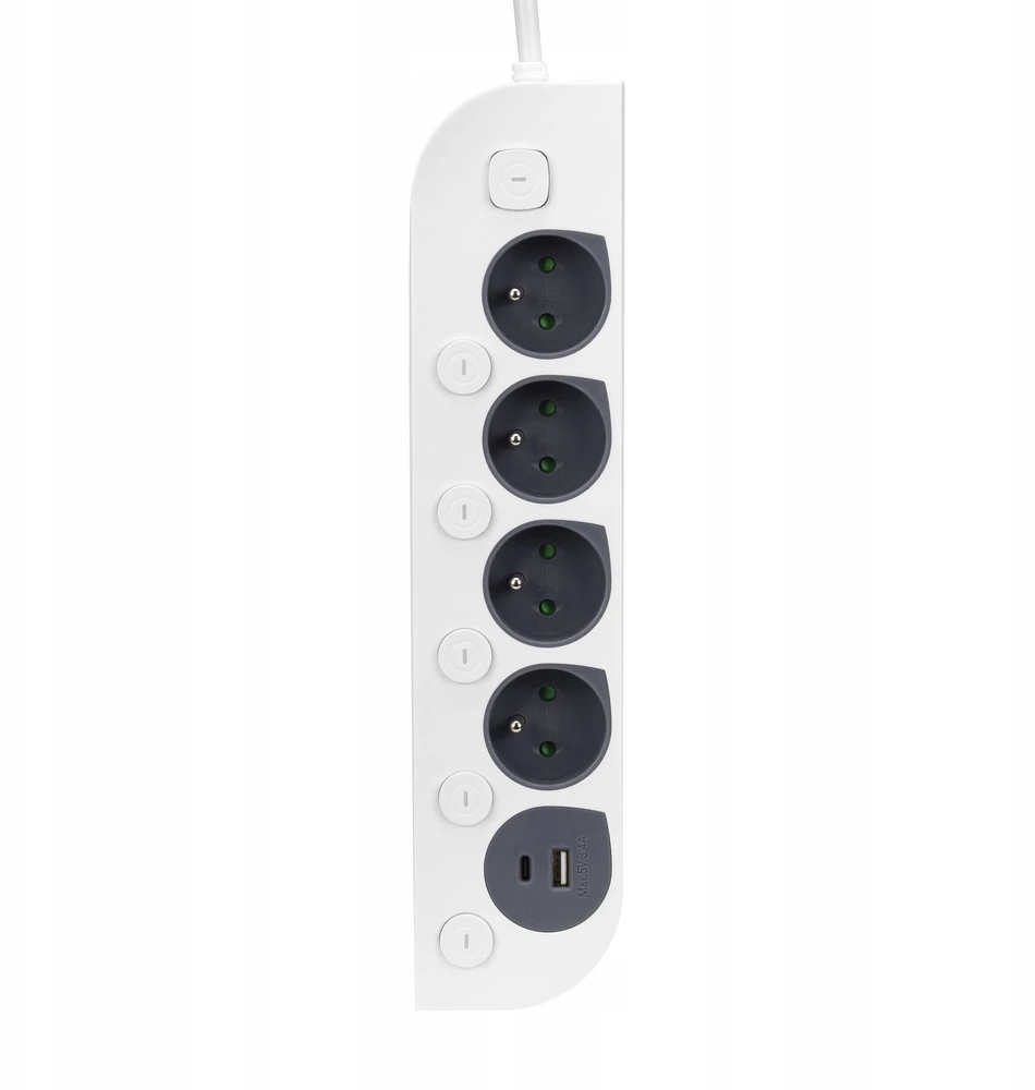 Montis Elektros prailgintuvas 4 lizdų + USB-A + USB-C MT143 Montis