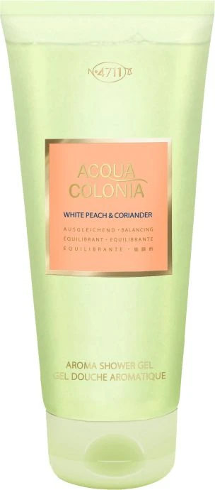 4711 Acqua Colonia Baltas Peach & Coriander Moisturizing Dušo želė Body All Skin Types, 200 ml