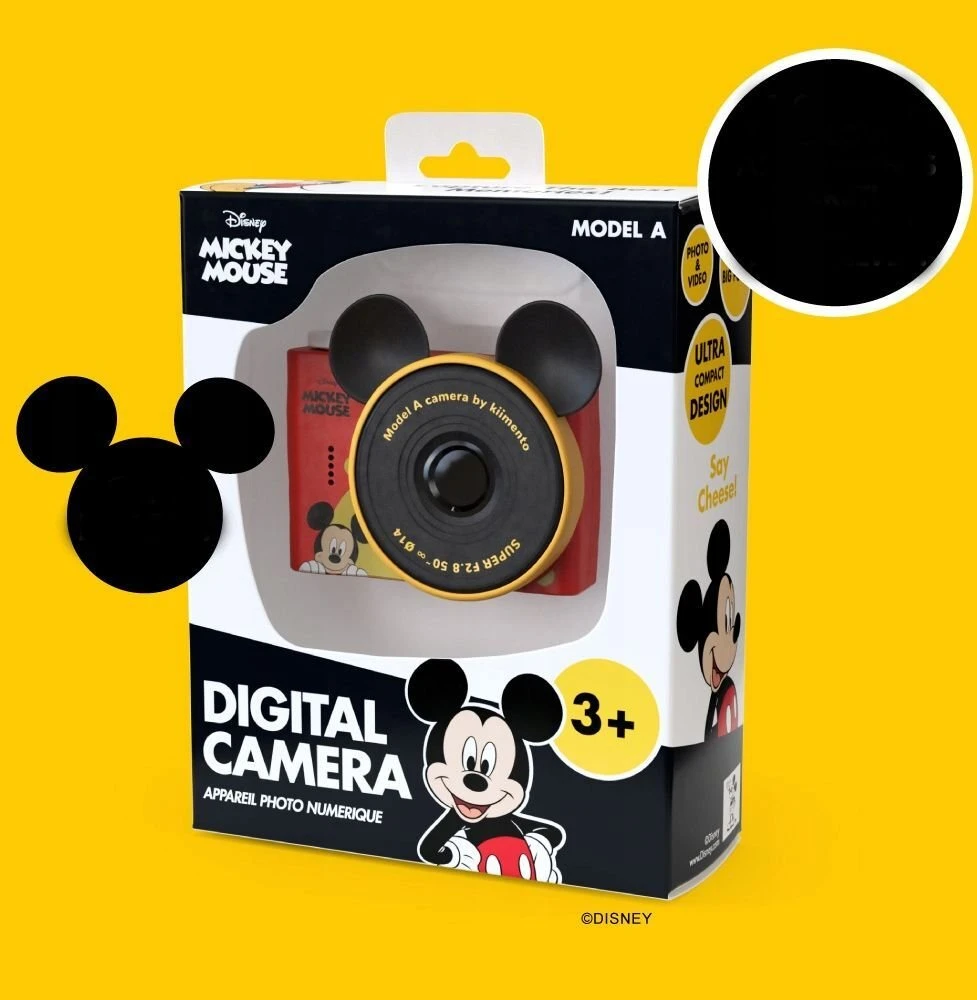 4Cv Mobile Skaitmeninis fotoaparatas vaikams 48MP 720p + 32GB / Kiimento / Modelis A / Pelytė Mickey Disney
