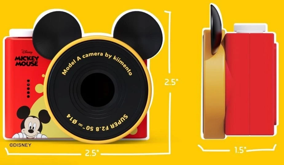 4Cv Mobile Skaitmeninis fotoaparatas vaikams 48MP 720p + 32GB / Kiimento / Modelis A / Pelytė Mickey Disney