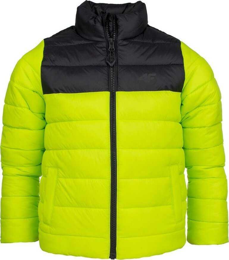 4f Berniuko pūkinė striukė 4F žalia-juoda 4FJSS23TDJAM077 45S 122cm