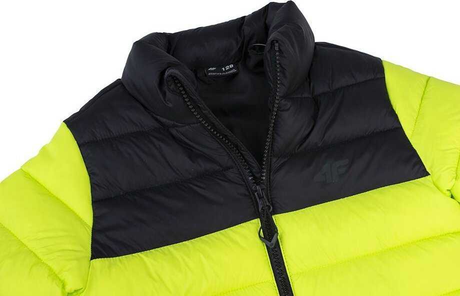 4f Berniuko pūkinė striukė 4F žalia-juoda 4FJSS23TDJAM077 45S 122cm