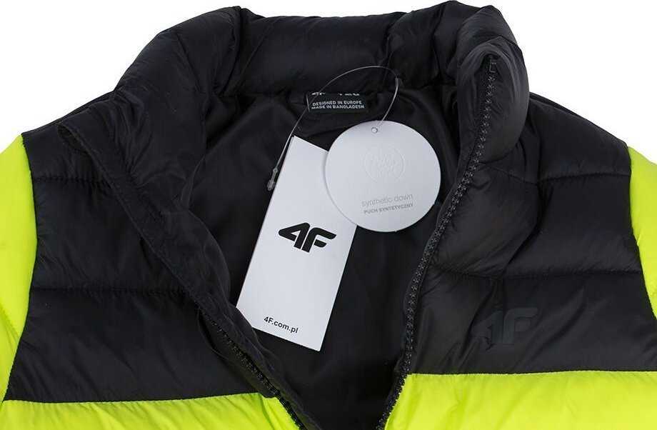 4f Berniuko pūkinė striukė 4F žalia-juoda 4FJSS23TDJAM077 45S 122cm