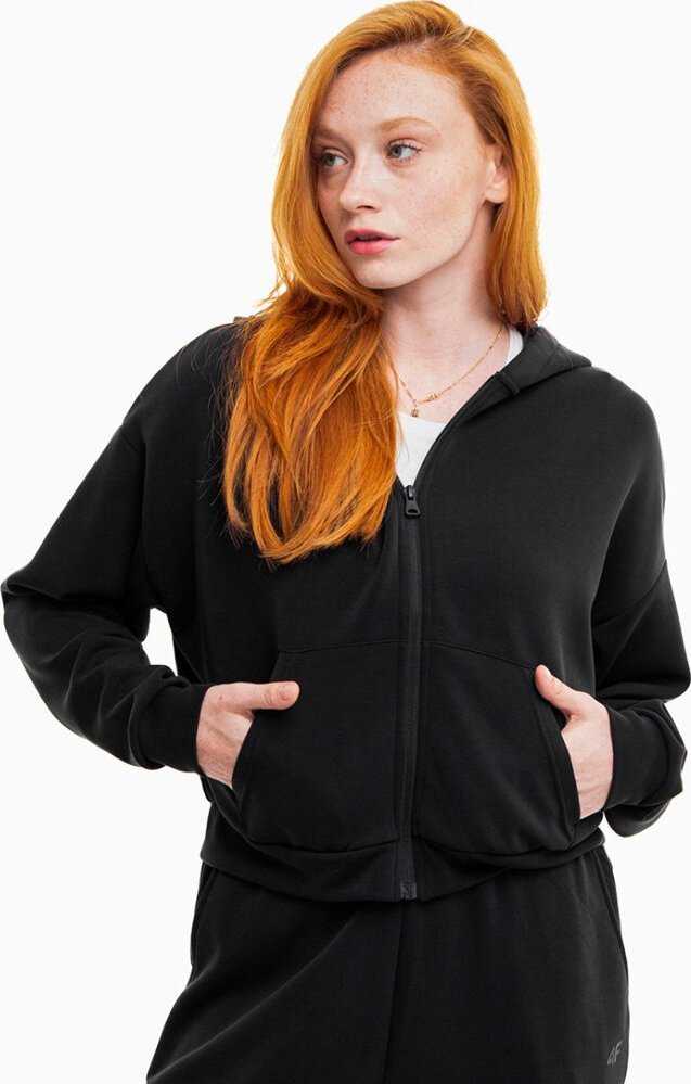 Bluza damska 4F F1002 tamsiai juoda 4FWSS24TSWSF1002 20S (S)
