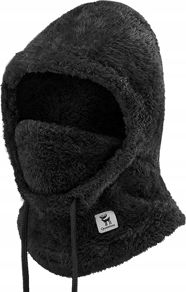 Qunature Arctic Velvet Ski Balaclava Size L – juodos spalvos
