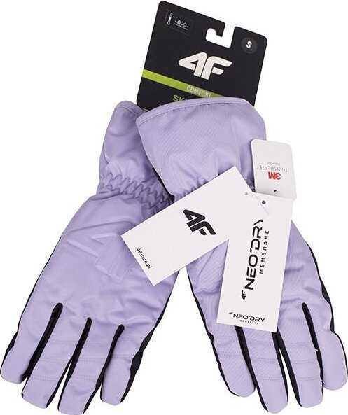 Moterims 4F FNK F099 slidinėjimo pirštinės šviesiai violetinė 4FAW23AFGLF099 52S (XL)