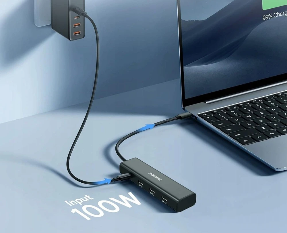 Neewer Hub 4 in 1 5x USB-C 10 Gbps 100 W PD Stovas Rogutės ISO 1/4'''' sriegis Neewer / PS020E