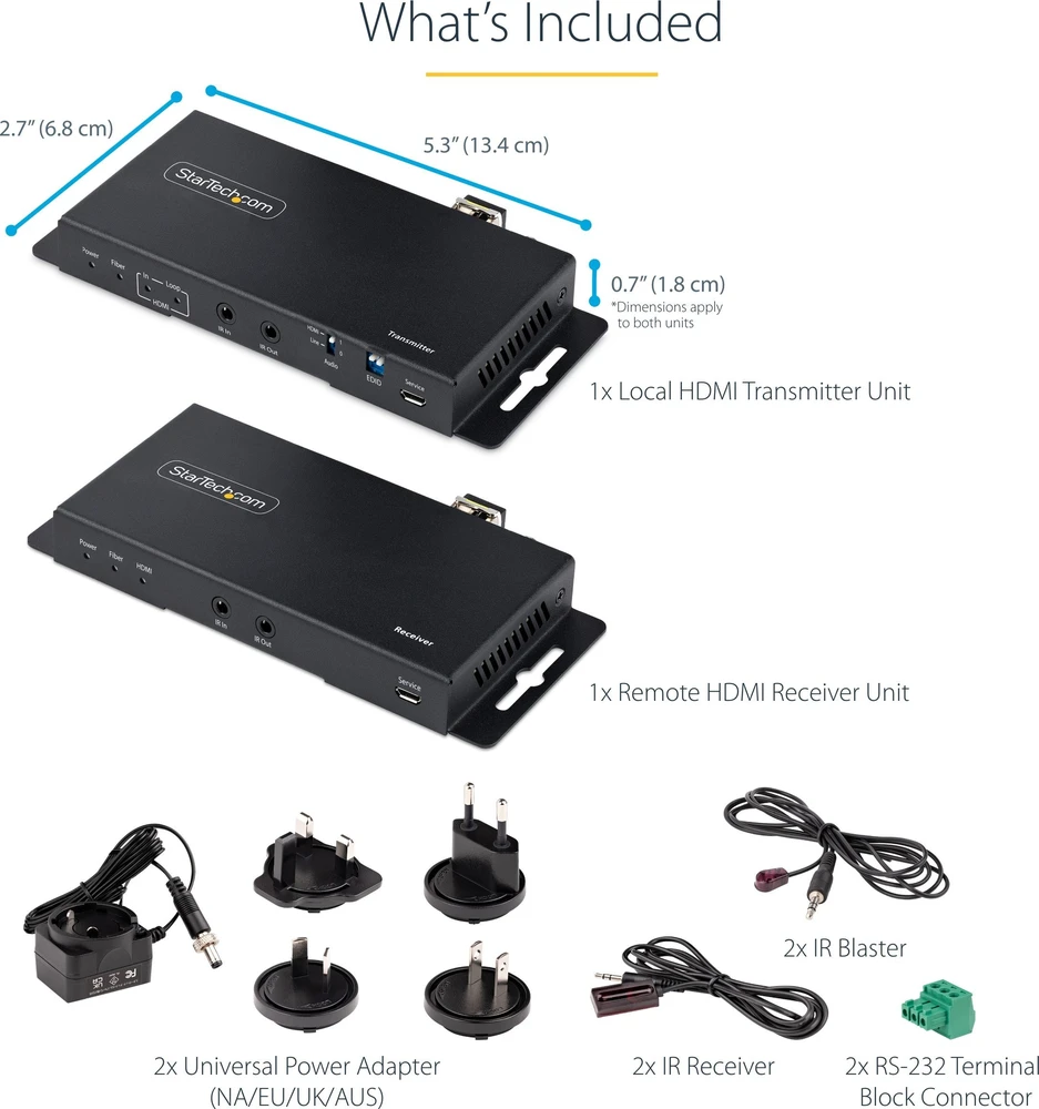 StarTech 4K 60HZ HDMI FIBER EXTENDER/.
