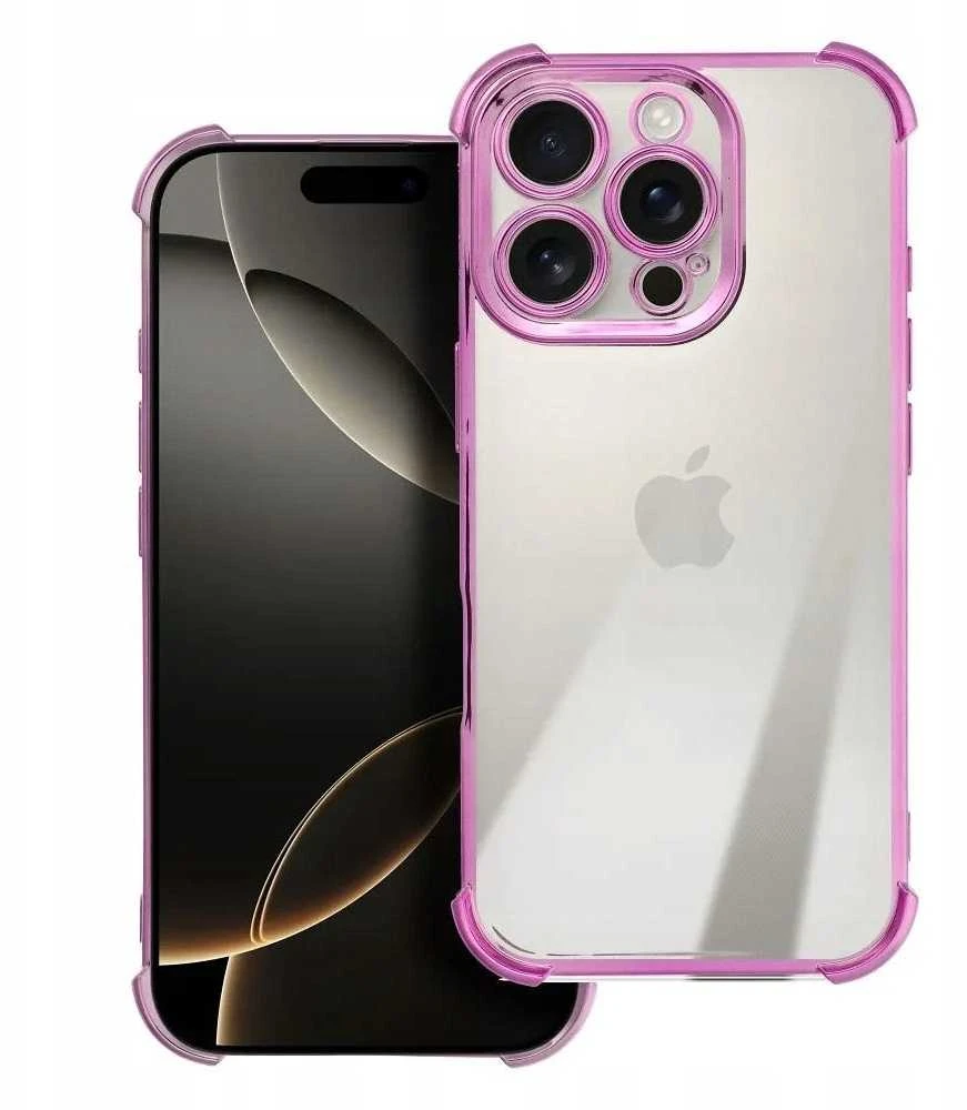 Oem Dėklas ANTISHOCK ELECTRO skirtas Samsung Galaxy S25 Edge rožinės spalvos