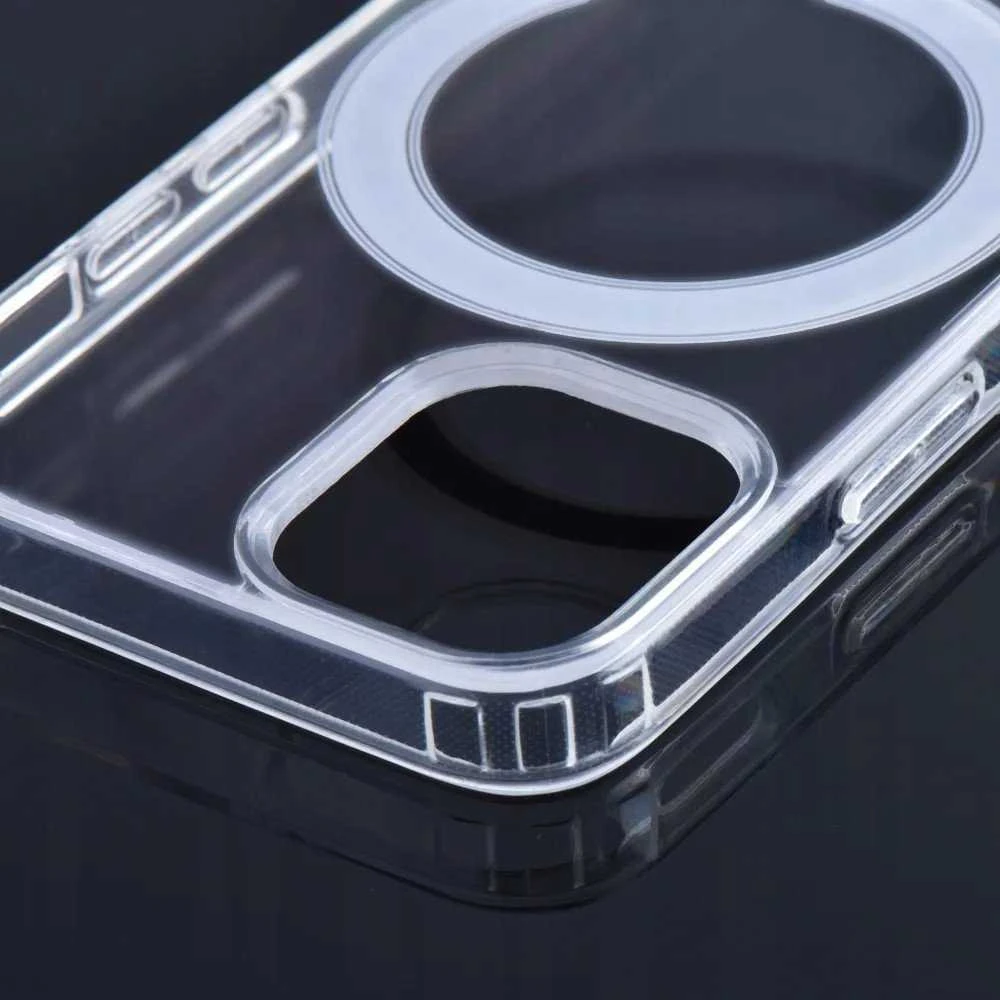 Oem CLEAR MAG COVER dėklas suderinamas su MagSafe skirtas Samsung Galaxy S22 Ultra skaidrus