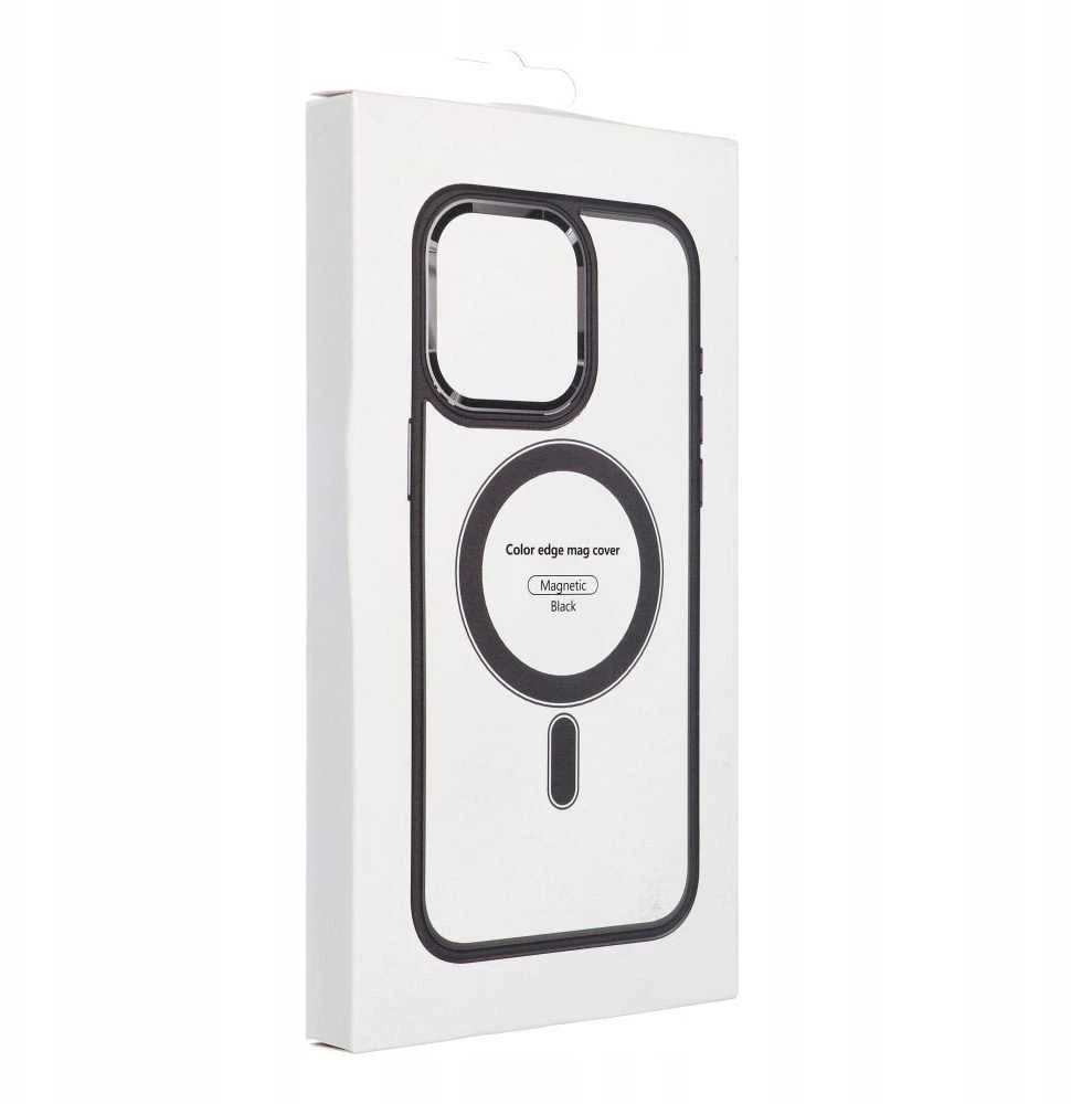 Oem COLOR EDGE MAG COVER dėklas suderinamas su MagSafe skirtas Samsung Galaxy S25 juodos spalvos