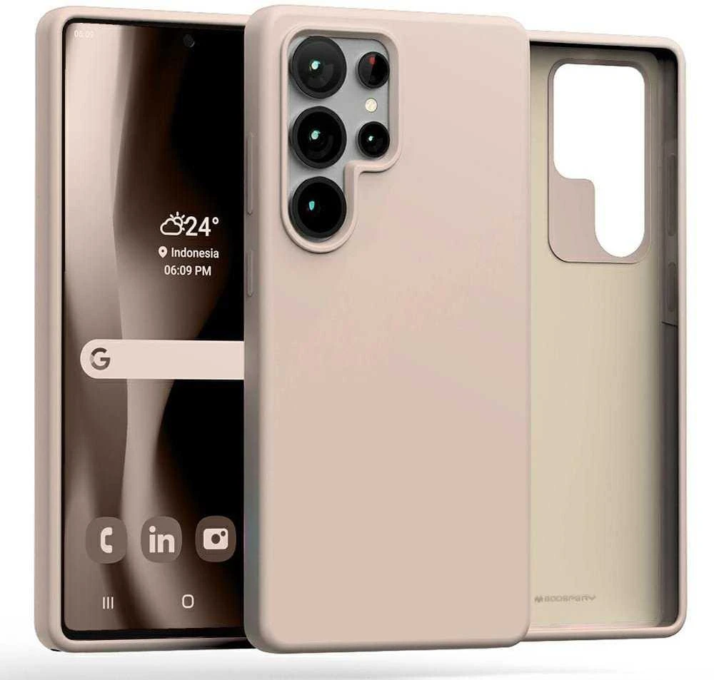 Dėklas Mercury Silikoninis dėklas Samsung S938 S25 Ultra rožinio smėlio