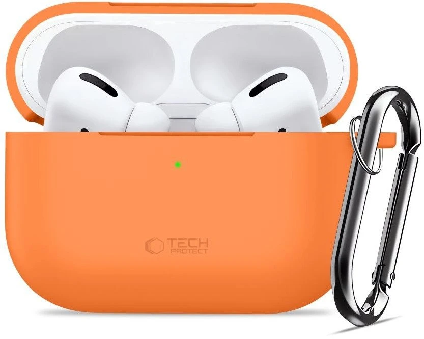 „Tech-Protect“ silikoninis dėklas „AirPods Pro“ ausinėms – oranžinis