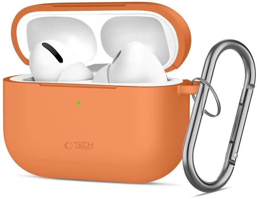 „Tech-Protect“ silikoninis dėklas „AirPods Pro“ ausinėms – oranžinis