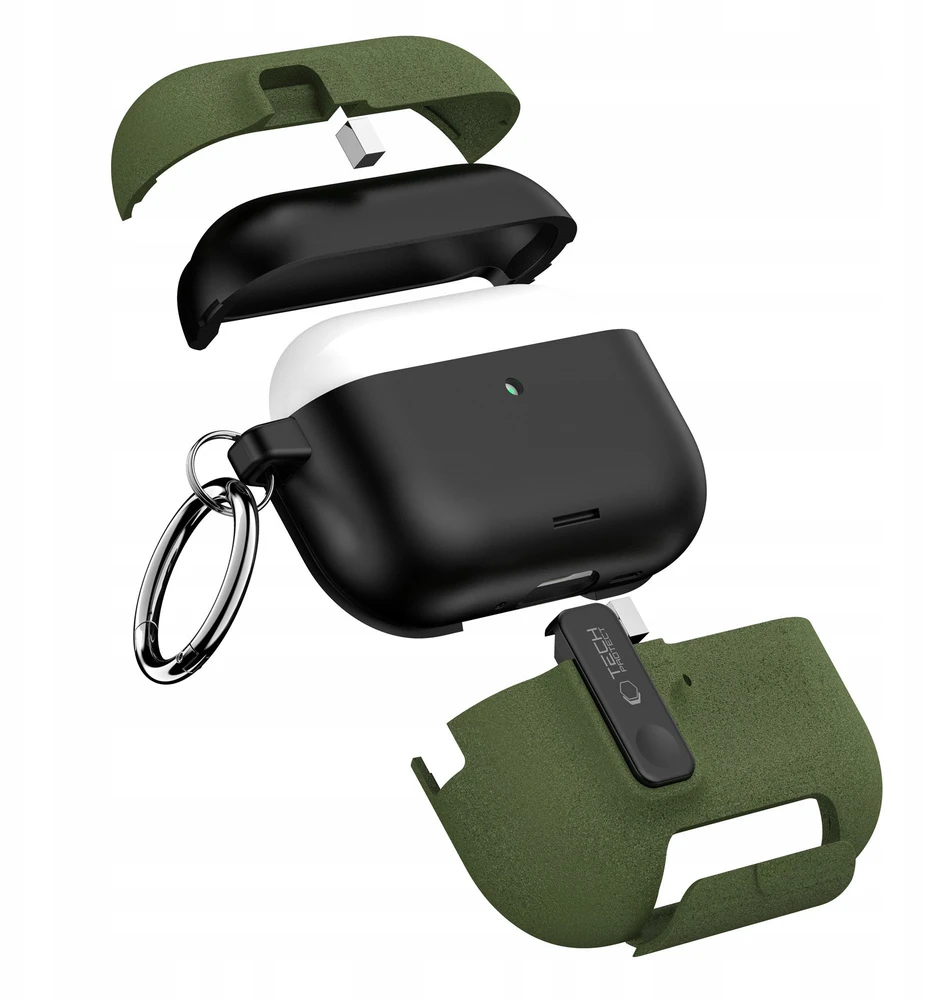 „Tech-Protect“ plonas kabliuko dėklas, skirtas „AirPods Pro 3“ ausinėms - Žalias