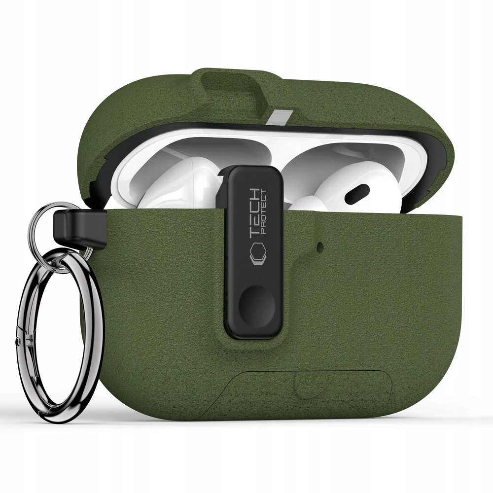 „Tech-Protect“ plonas kabliuko dėklas, skirtas „AirPods Pro 3“ ausinėms - Žalias
